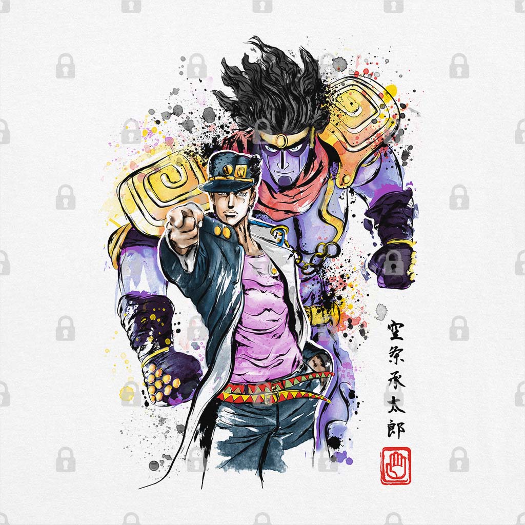 Jotaro Watercolour Graphic Tee