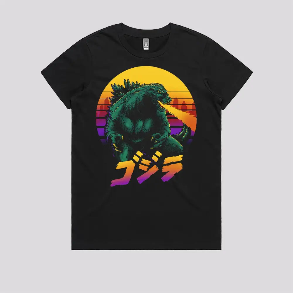 King Kaiju Retrowave T-Shirt | Pop Culture T-Shirts