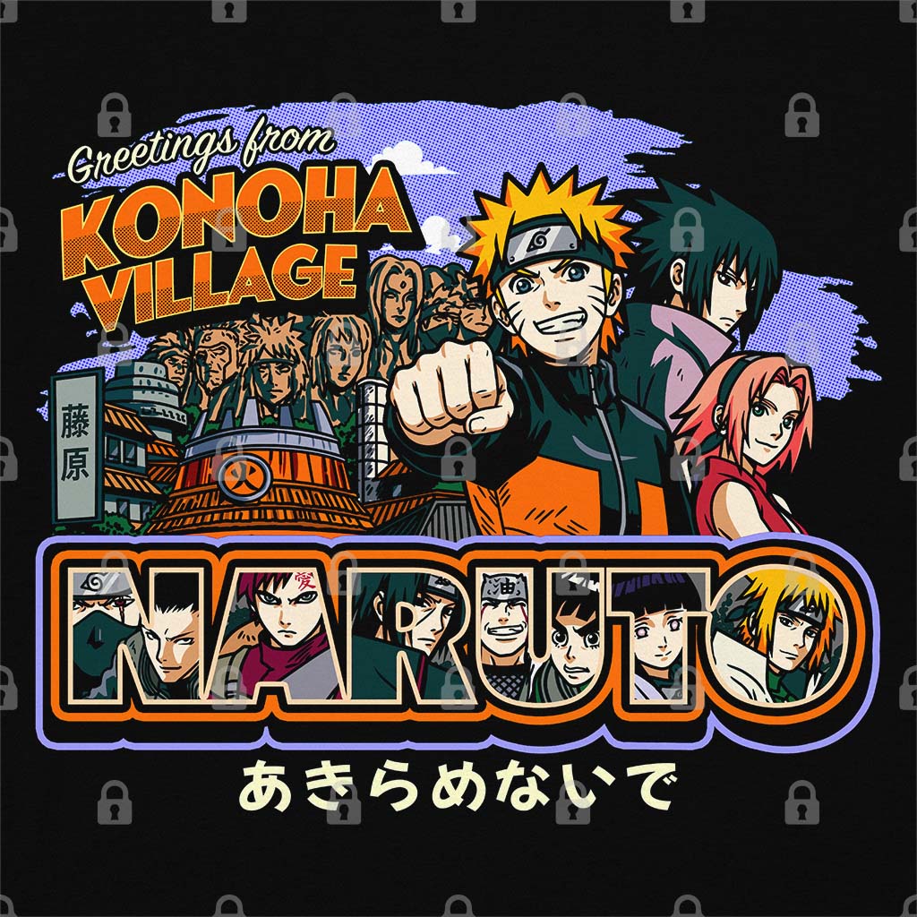 Greetings From Konoha Village Graphic Tee