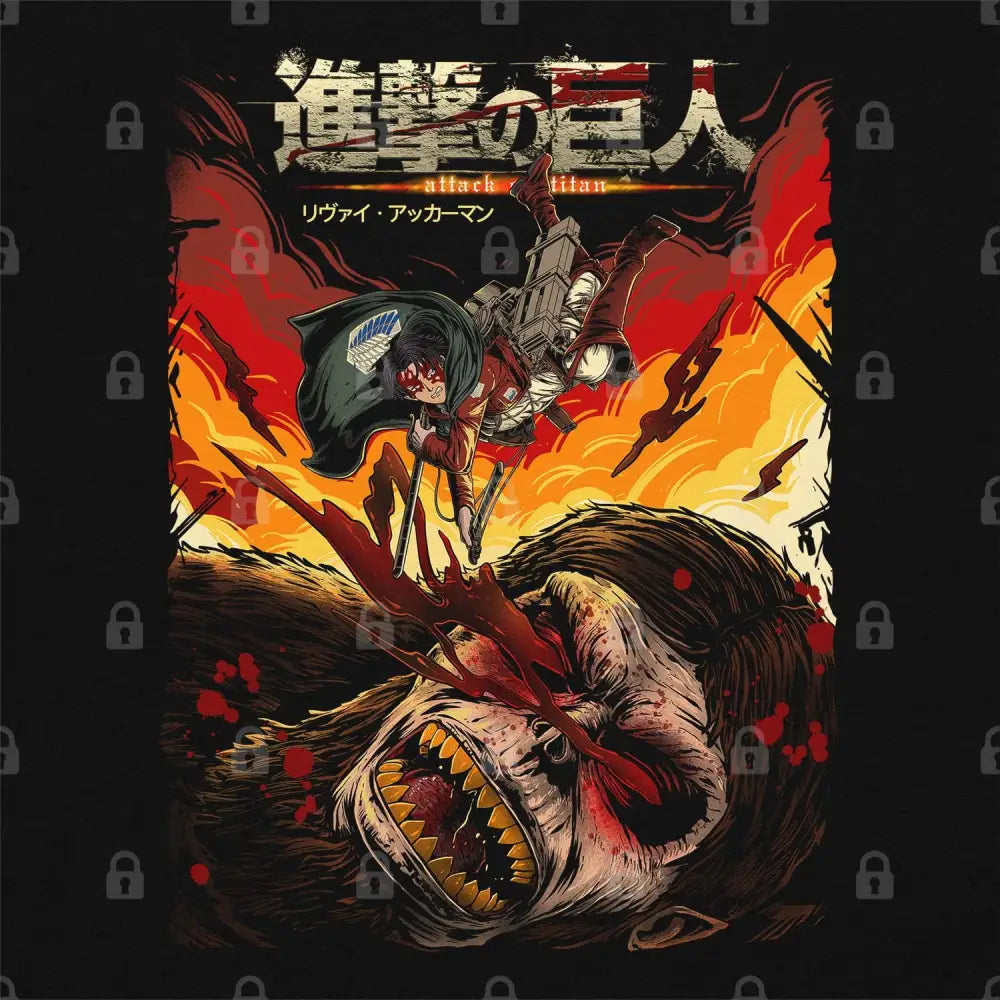Levi vs Beast Titan T-Shirt | Anime T-Shirts