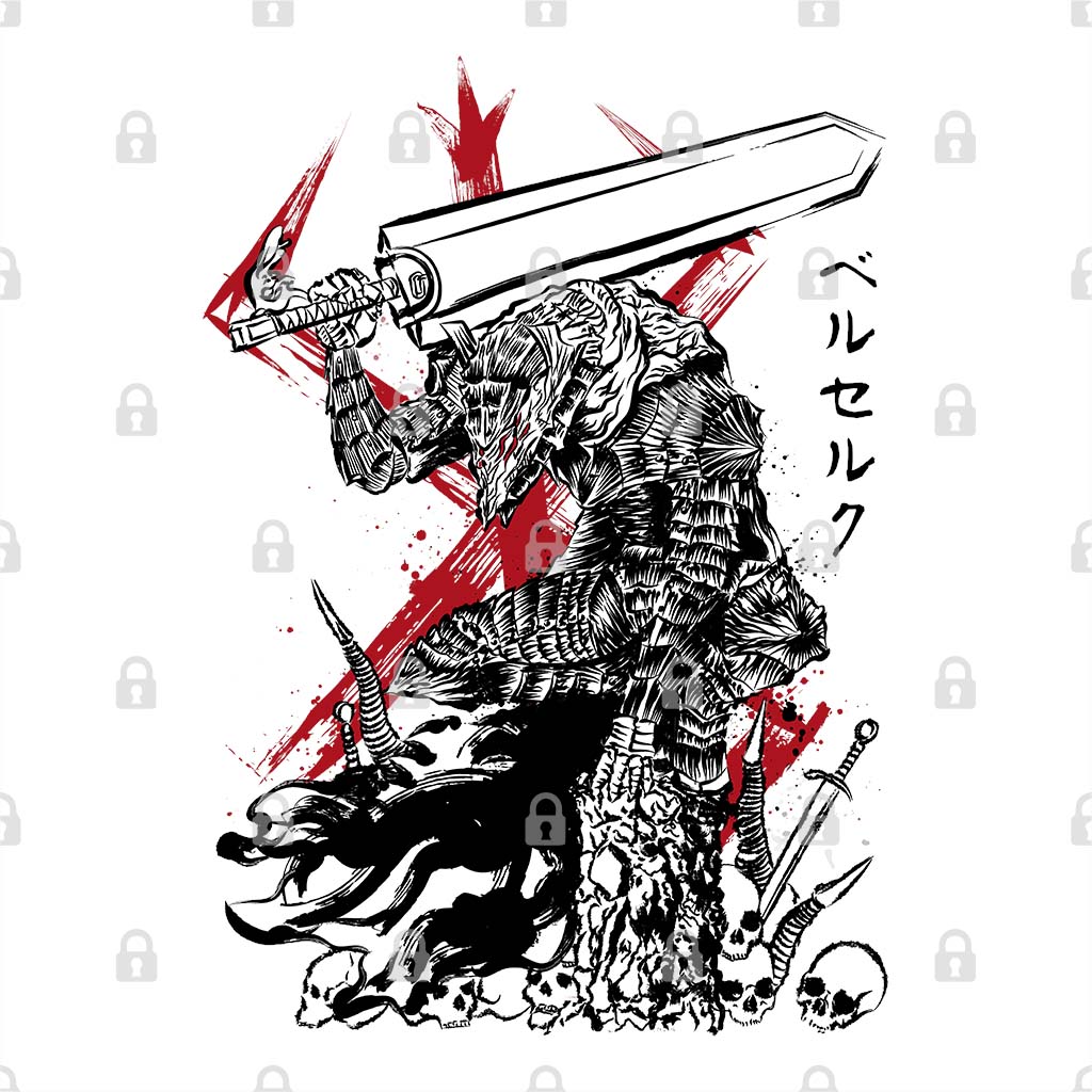 Lone Swordsman Sumi-e Hoodie