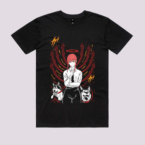 Chainsaw Makima and Dogs Graphic Tee | Anime T-Shirts Australia