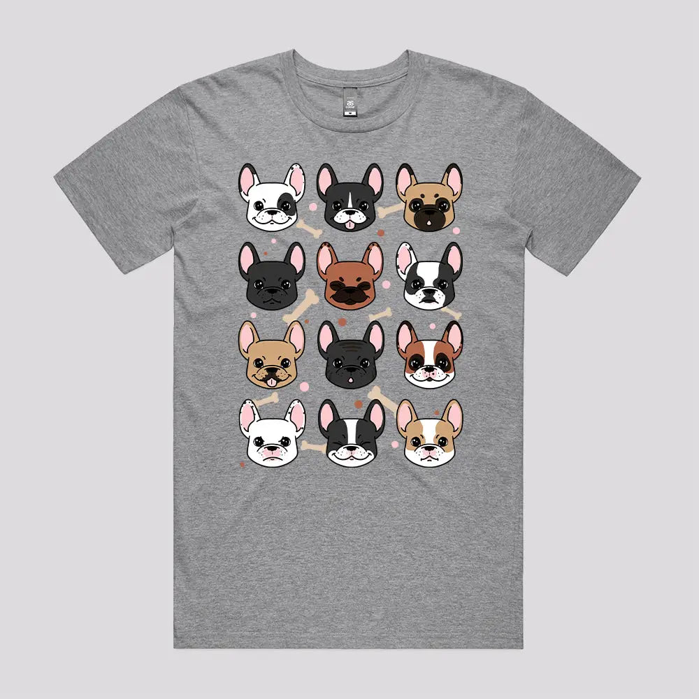 Many Frenchies T-Shirt - Limitee Apparel