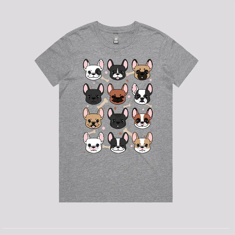Many Frenchies T-Shirt - Limitee Apparel
