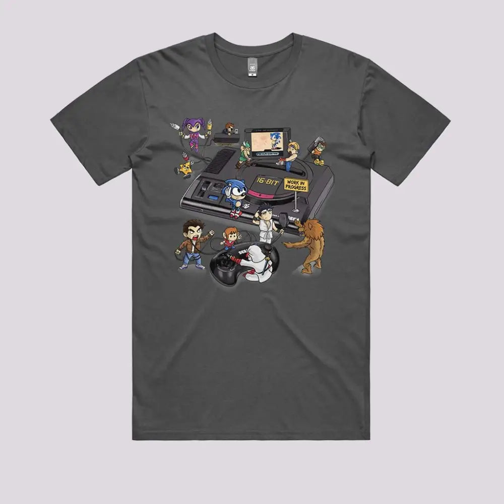 Mega Drive T-Shirt Mens / Charcoal Xs Adult Tee