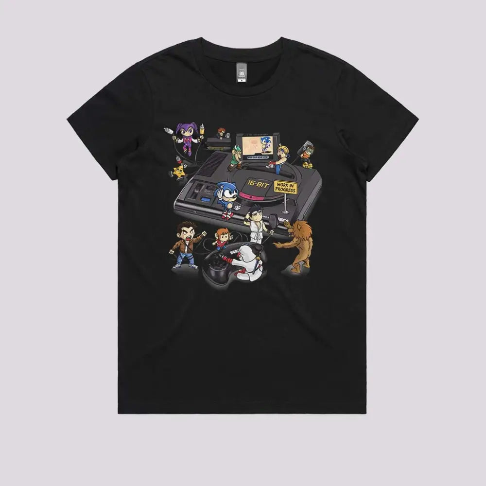 Mega Drive T-Shirt Womens / Black Xs Adult Tee