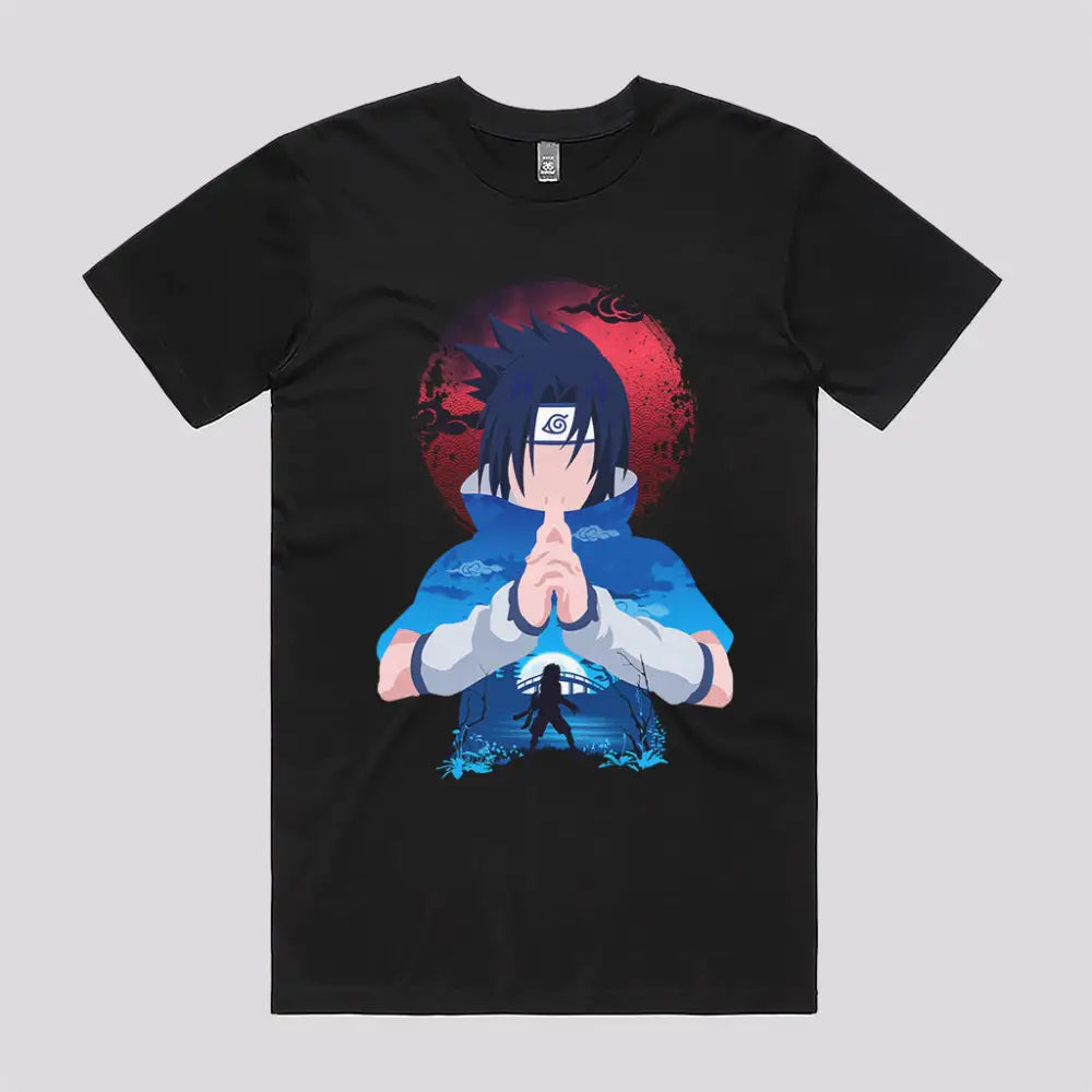 Midnight Sasuke T-Shirt | Anime T-Shirts