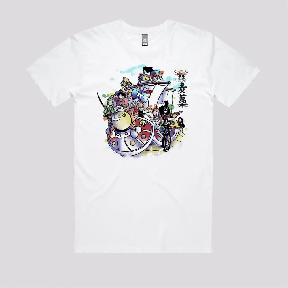 Mugiwara Watercolor T-Shirt | Anime T-Shirts