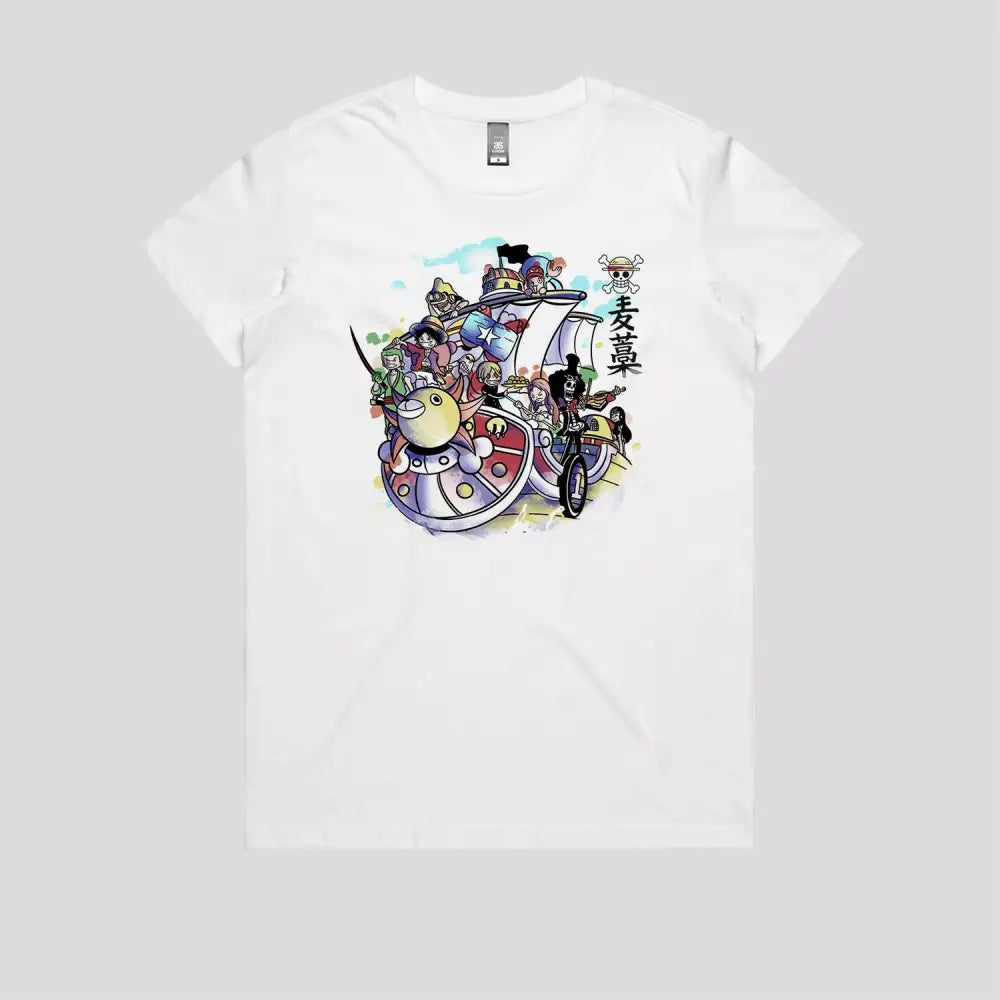 Mugiwara Watercolor T-Shirt | Anime T-Shirts