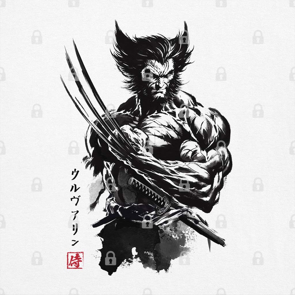 Mutant Samurai Sumi-e T-Shirt