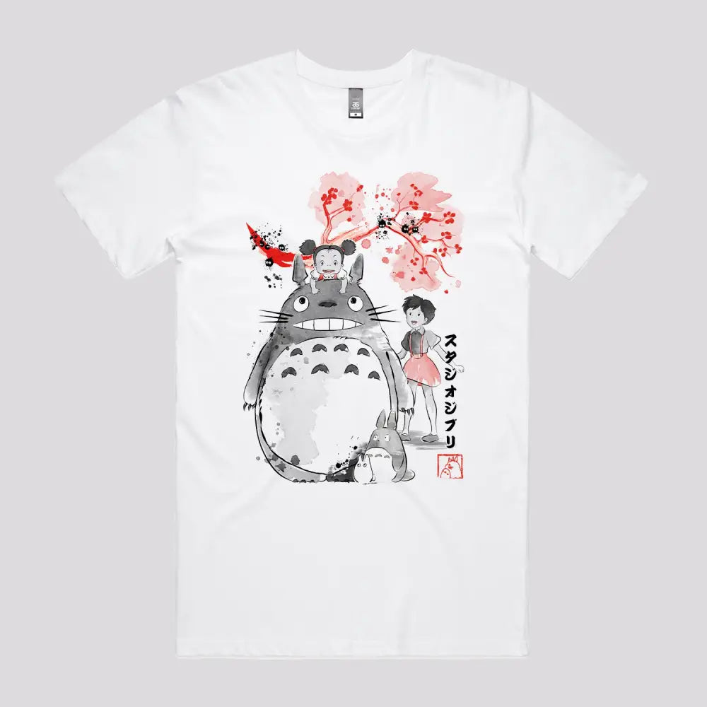 My Neighbor Sumi-e T-Shirt | Anime T-Shirts