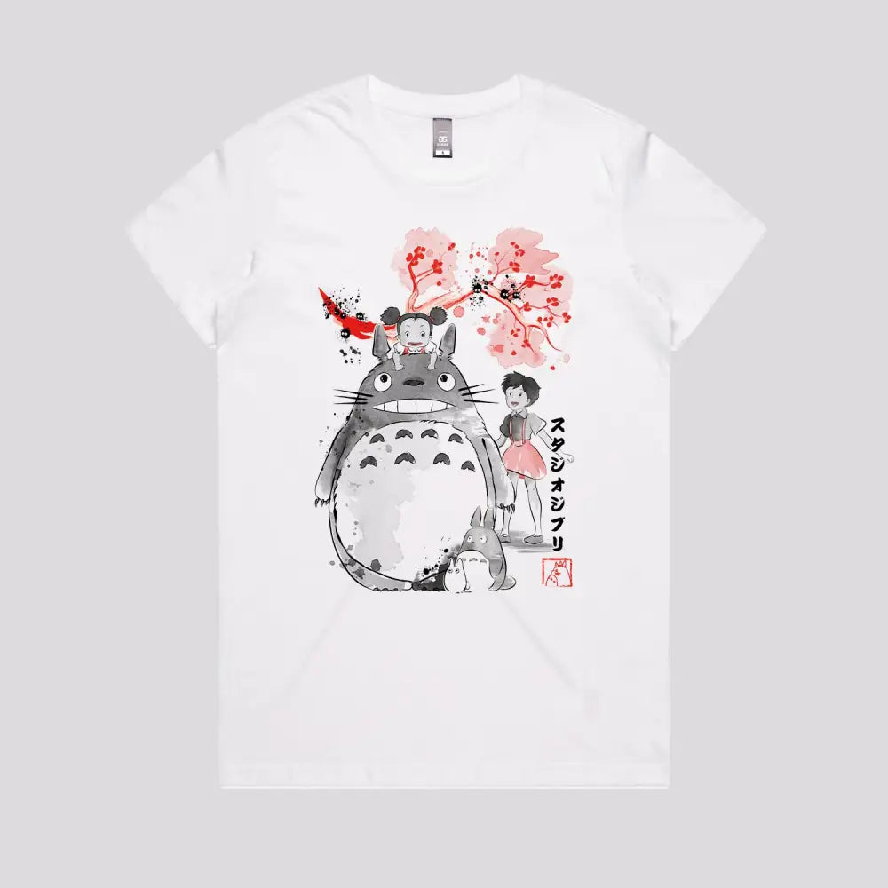 My Neighbor Sumi-e T-Shirt | Anime T-Shirts