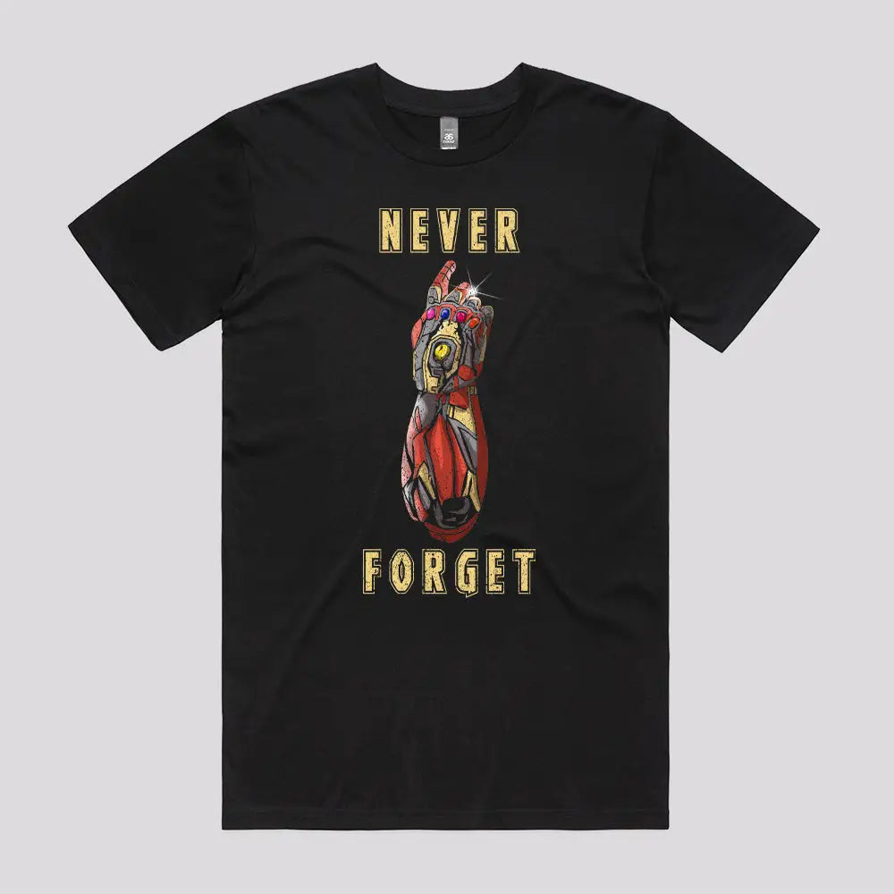 Never Forget Tony T-Shirt | Pop Culture T-Shirts