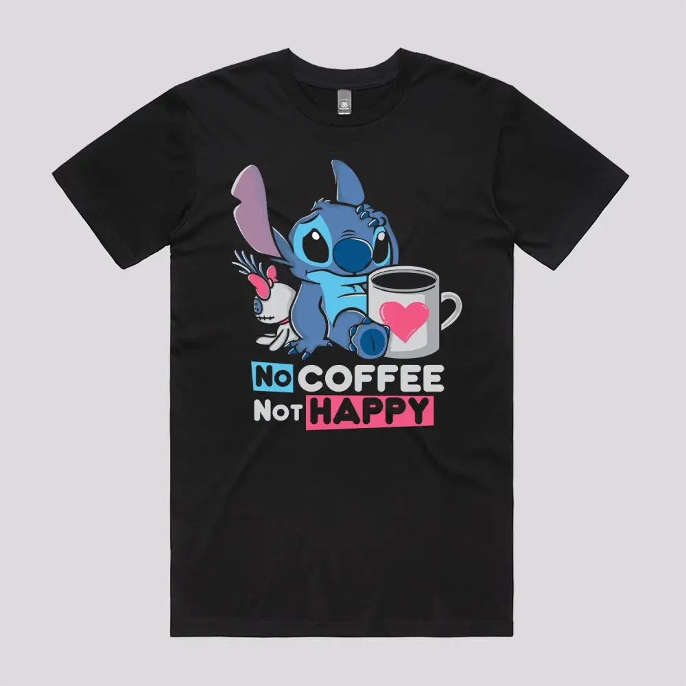 No Coffee Not Happy T-Shirt - Limitee Apparel