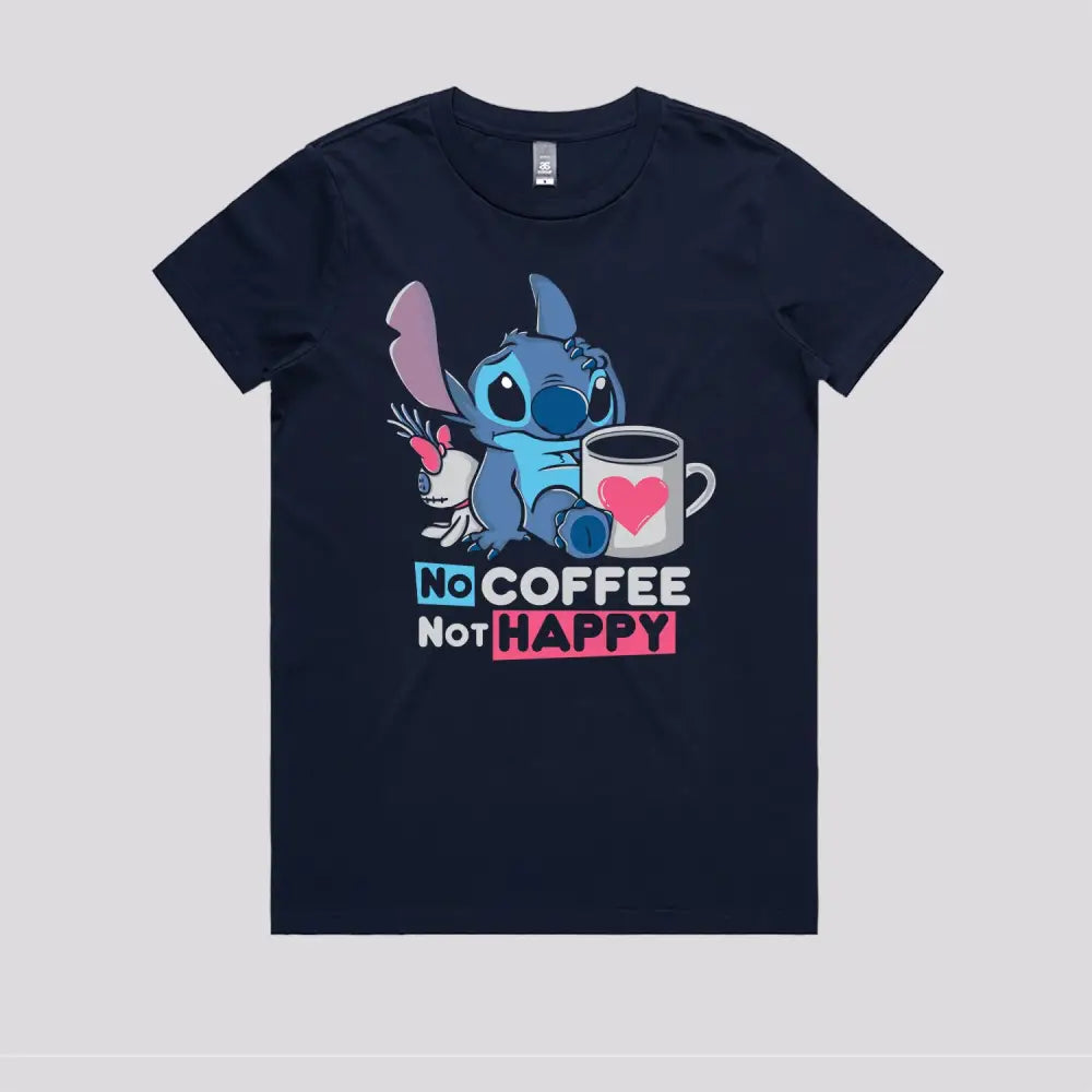 No Coffee Not Happy T-Shirt - Limitee Apparel
