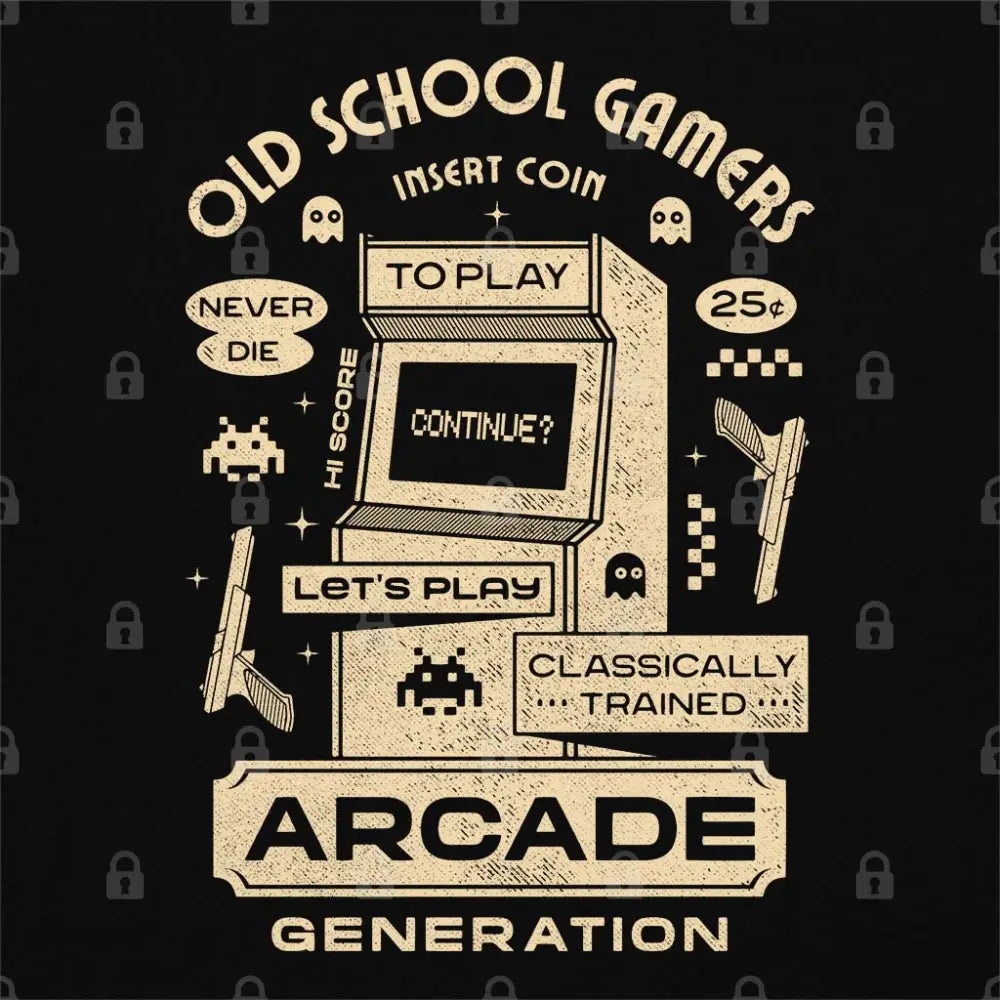 Old School Gamers T-Shirt Adult Tee