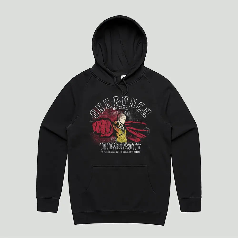 One Punch University Hoodie | Anime T-Shirts