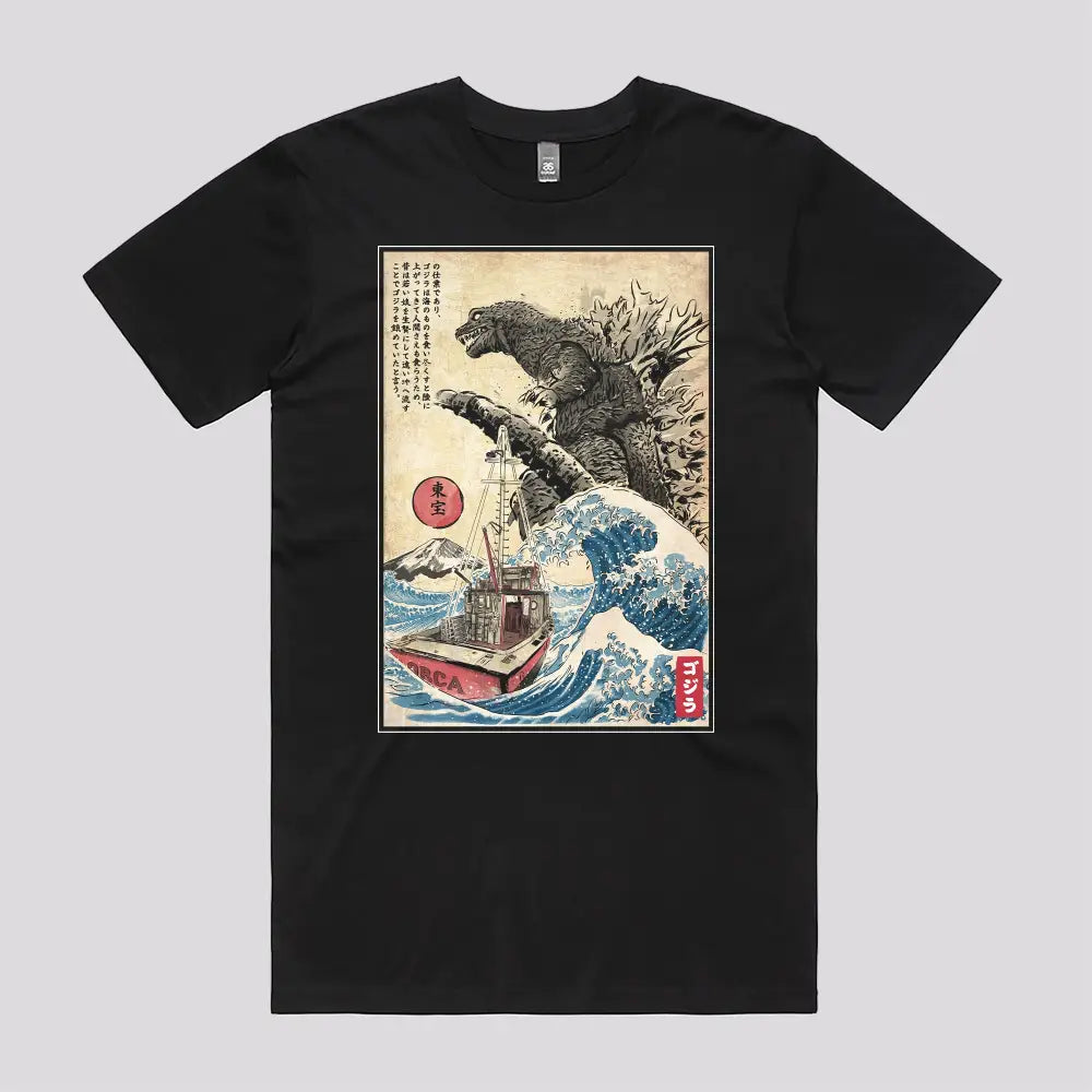 Orca in Japan Woodblock T-Shirt | Anime T-Shirts