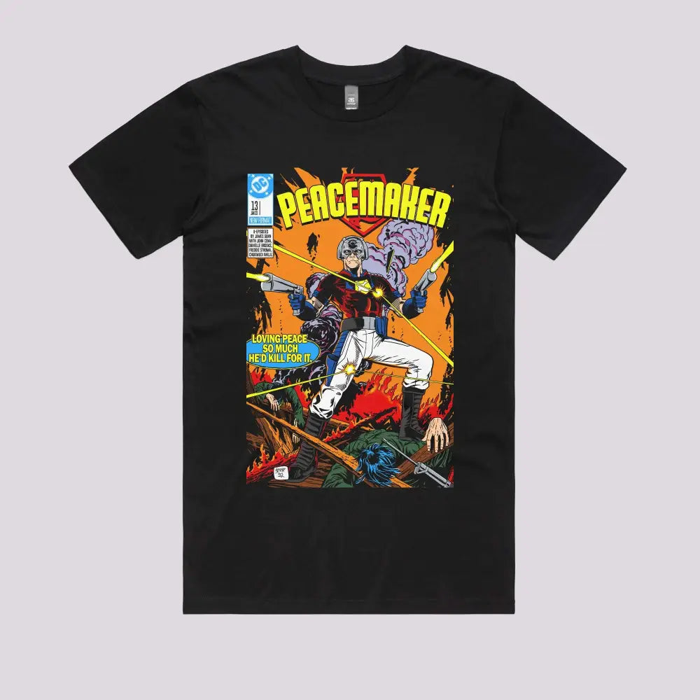 Peacemaker Comics T-Shirt | Pop Culture T-Shirts
