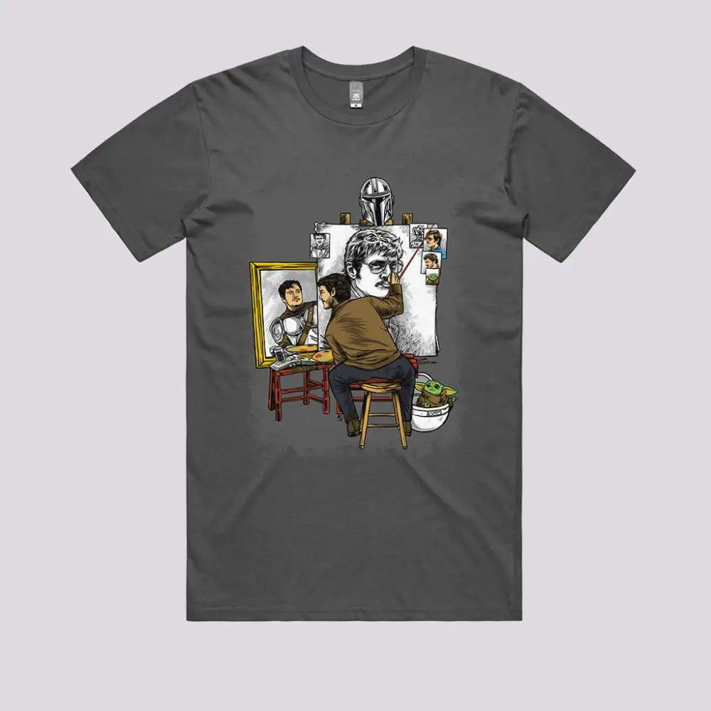 Pedro Triple Self Potrait T-Shirt Mens / Charcoal Xs Adult Tee