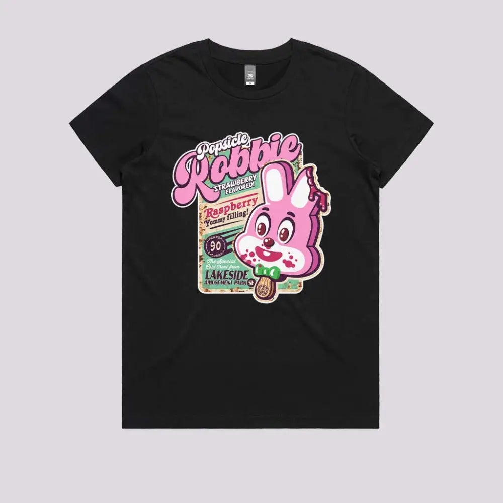 Popsicle Robbie T-Shirt Womens / Black Xs Adult Tee
