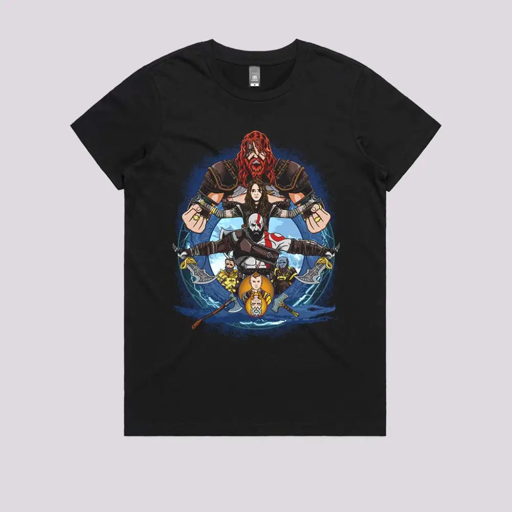 Prepare For Ragnarok T-Shirt Womens / Black Xs Adult Tee