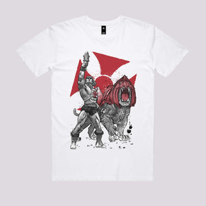 Prince Adam and Battle Cat T-Shirt | Pop Culture T-Shirts Australia