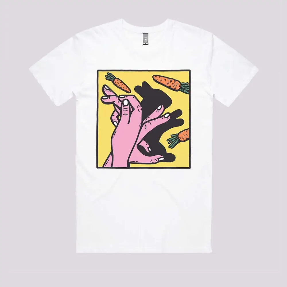 Rabbit Hand Shadow T-Shirt Adult Tee