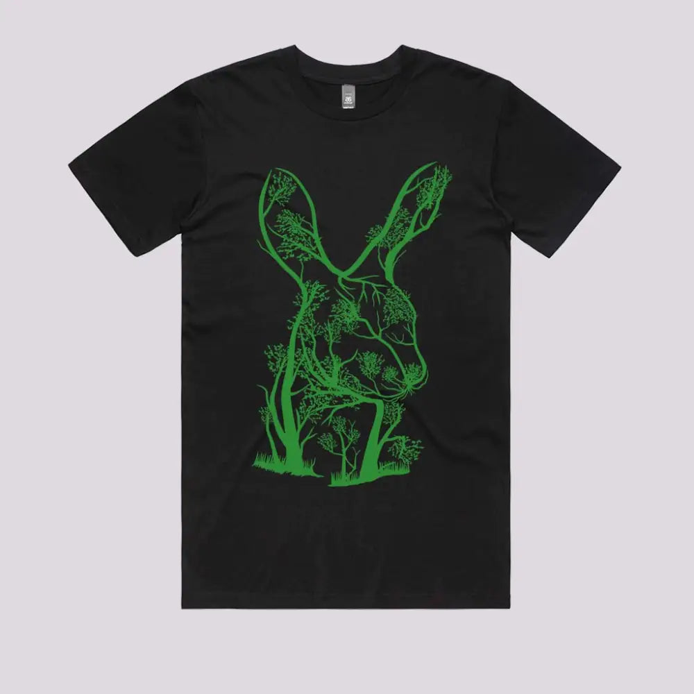 Rabbit Tree T-Shirt Mens / Black Xs Adult Tee