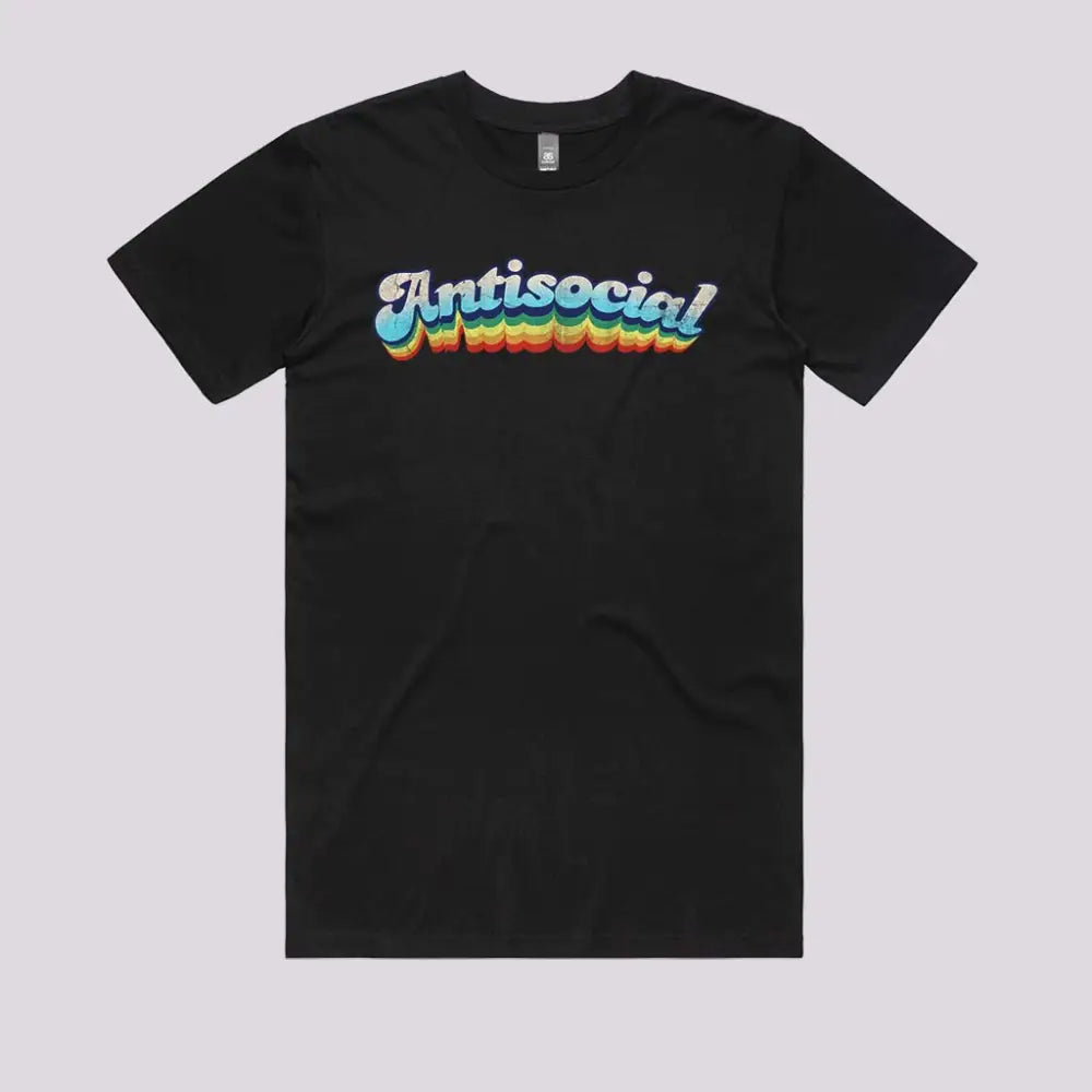 Retro Antisocial Graphic T-Shirt Australia | Limitee Apparel