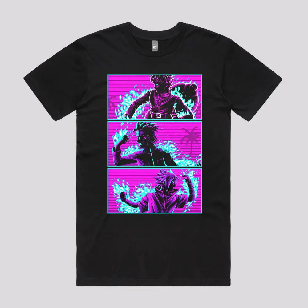 Retro Ninja Team T-Shirt | Anime T-Shirts
