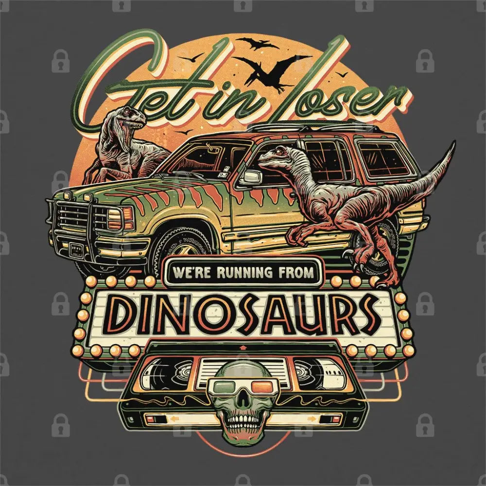 Running from Dinosaurs T-Shirt | Pop Culture T-Shirts