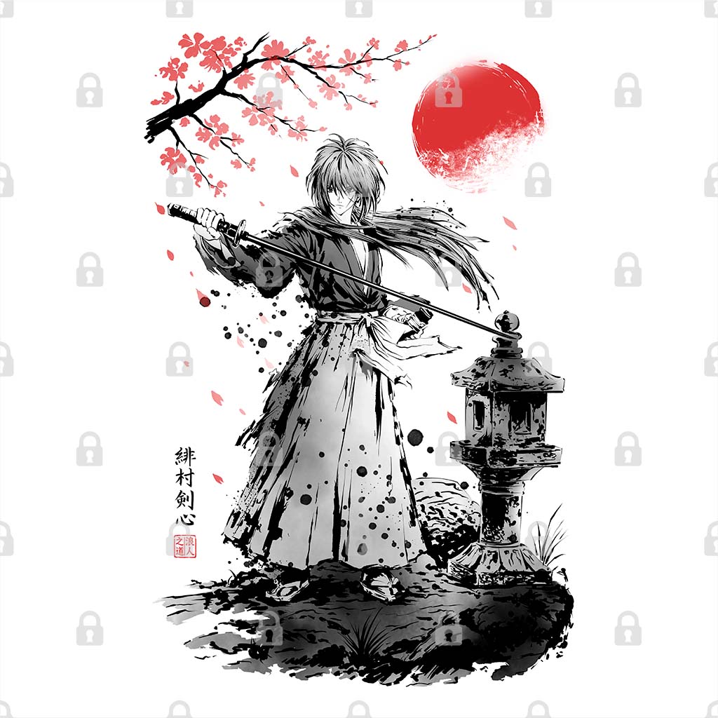 Rurouni Samurai Sumi-e Graphic Tee
