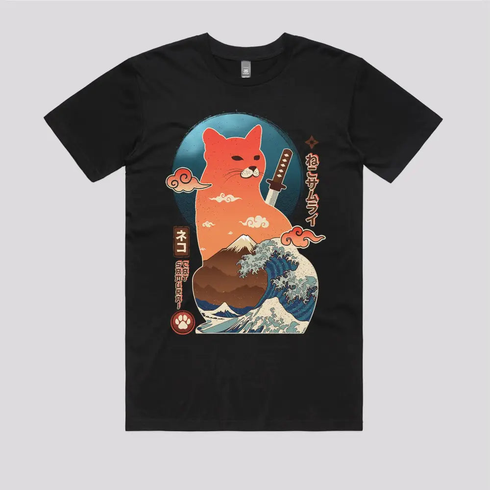 Samurai Cat T-Shirt - Limitee Apparel