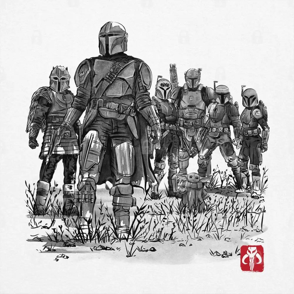 Seven Bounty Hunters Sumi-e T-Shirt