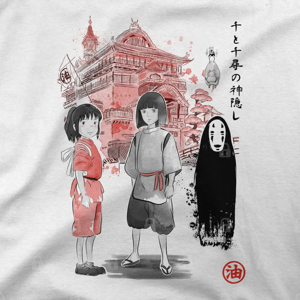 Spirited Sumi-e T-Shirt | Anime T-Shirts