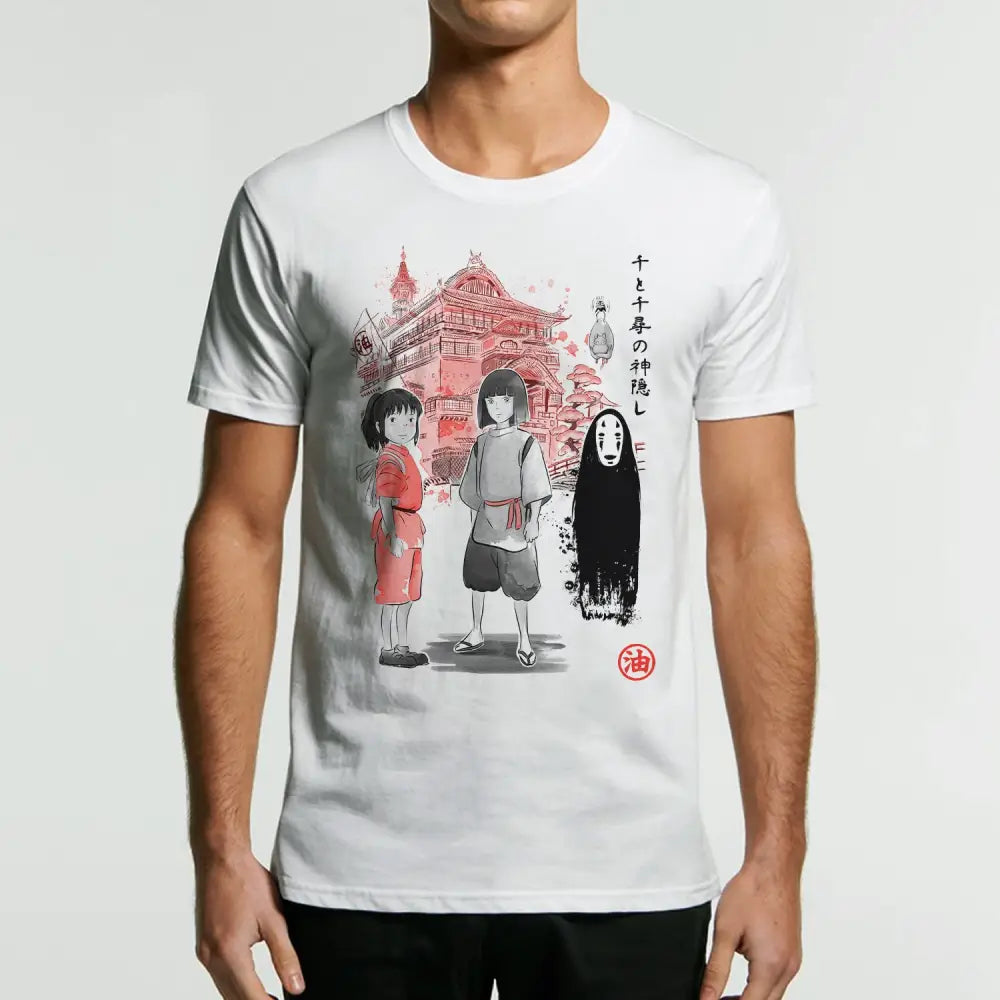 Spirited Sumi-e T-Shirt | Anime T-Shirts