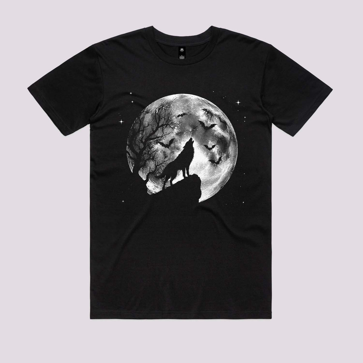 Spooky Wolf and Moon Graphic Tee | Halloween T-Shirts Australia