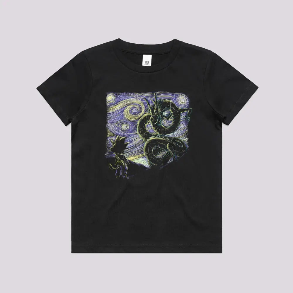 Starry Dragon Boy Kids T-Shirt | Anime T-Shirts