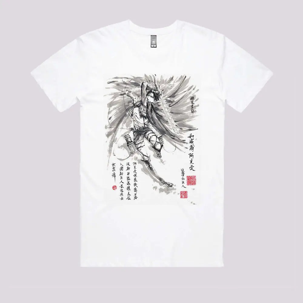 Sumi-e Levi T-Shirt | Anime T-Shirts