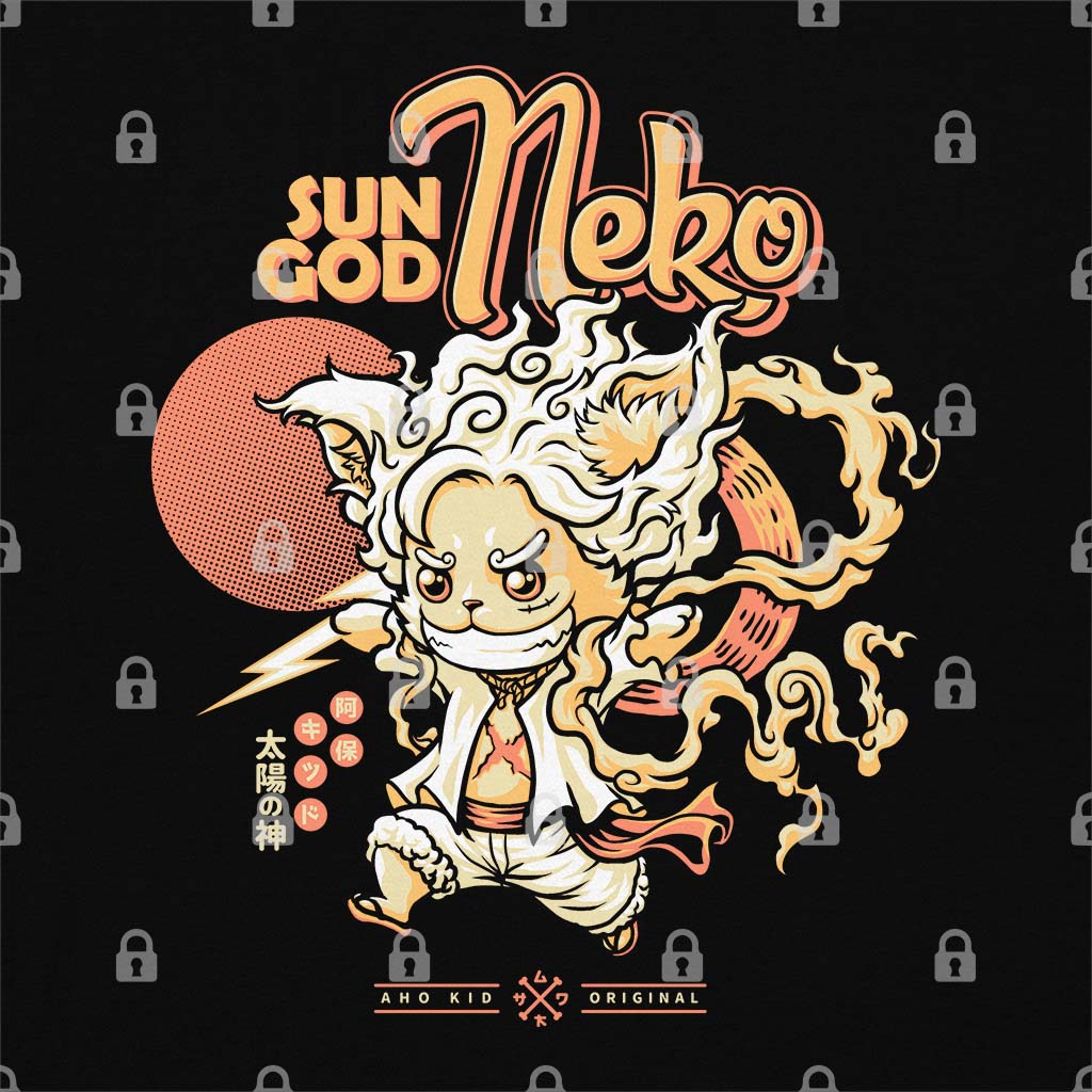 Sun God Neko T-Shirt | Anime T-Shirts