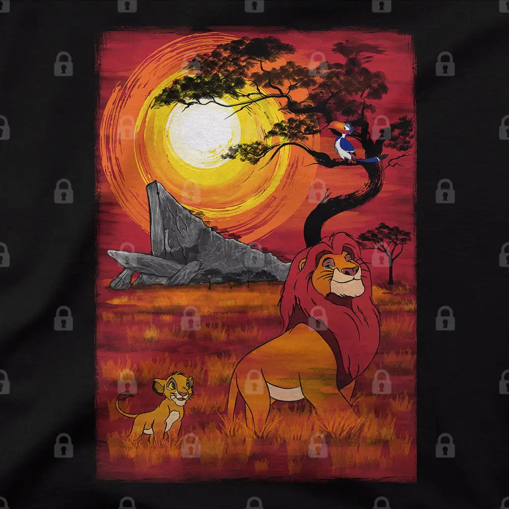 Sunset in the Pride Lands T-Shirt - Limitee Apparel