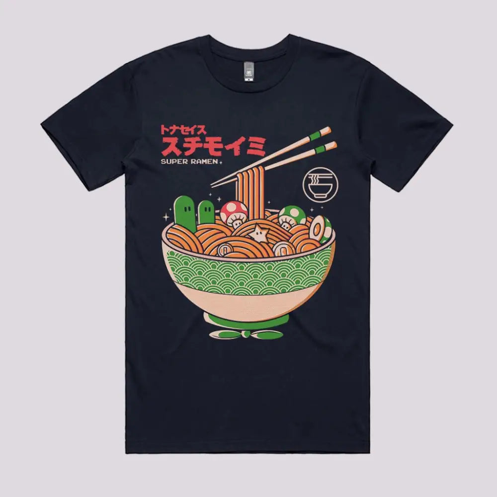 Super Ramen T-Shirt Mens / Navy Xs Adult Tee