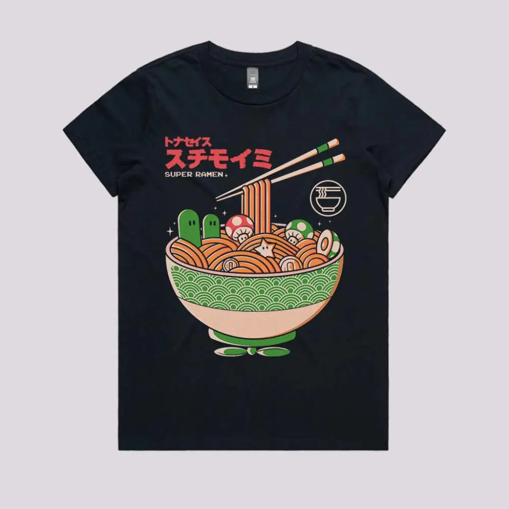 Super Ramen T-Shirt Womens / Navy Xs Adult Tee