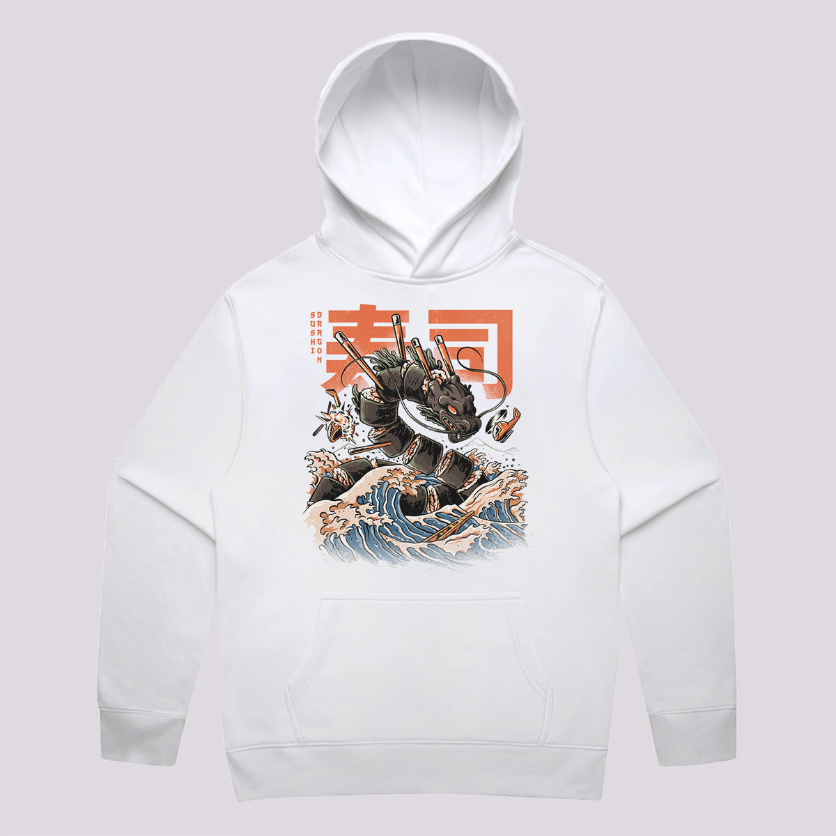 Ramen Sushi Dragon Hoodie | Cool Japan Art Hoodies Australia