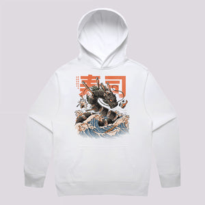 Ramen Sushi Dragon Hoodie | Cool Japan Art Hoodies Australia