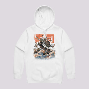 Japanese Art Hoodie Australia | Sushi Dragon Hoodie | Printed in Sydney