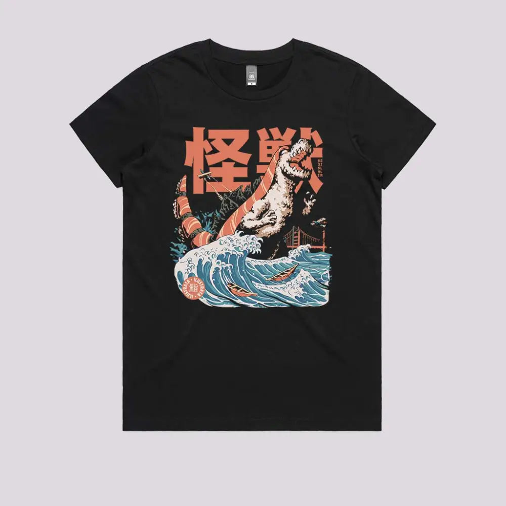 Sushizilla T-Shirt Womens / Black Xs Adult Tee