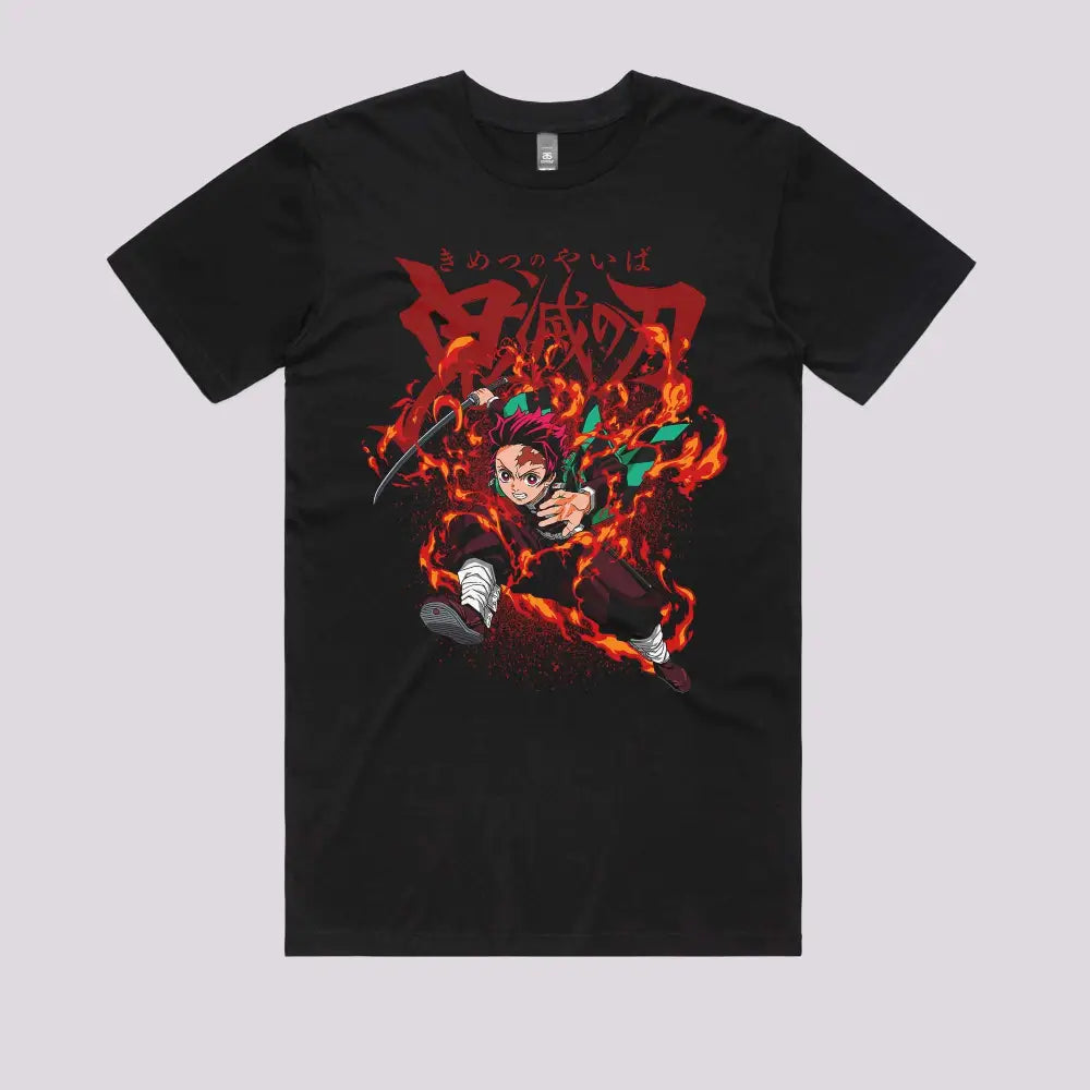 Tanjiro Fire Breathing T-Shirt | Anime T-Shirts