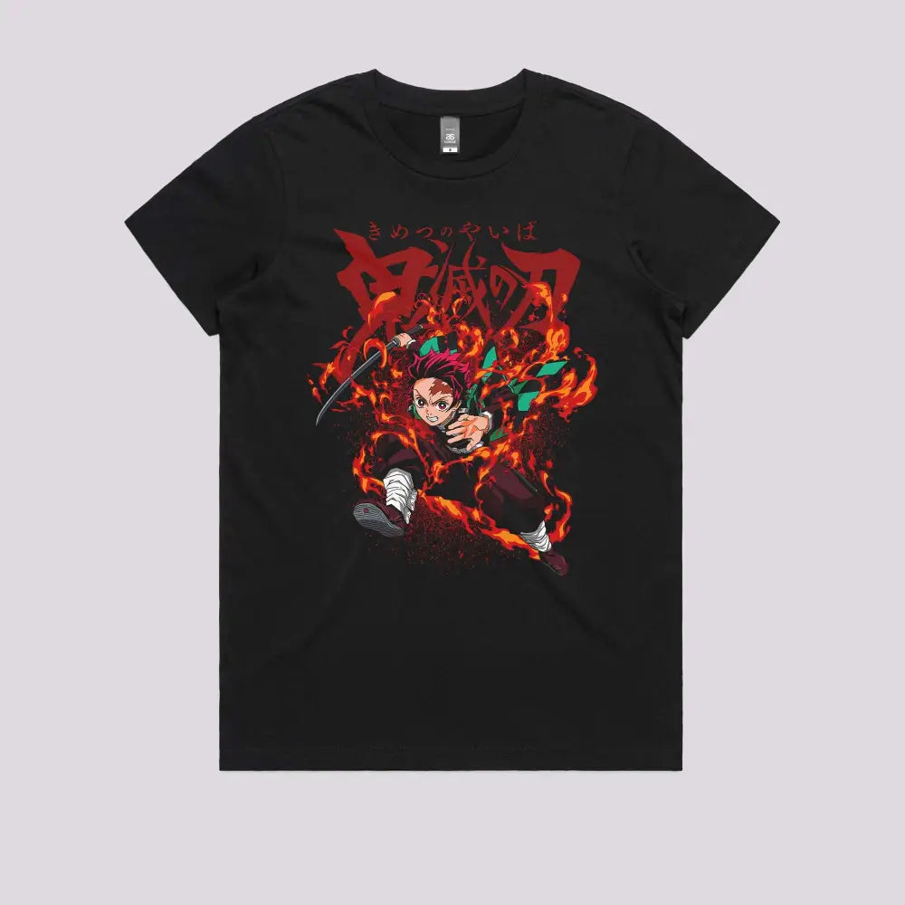 Tanjiro Fire Breathing T-Shirt | Anime T-Shirts